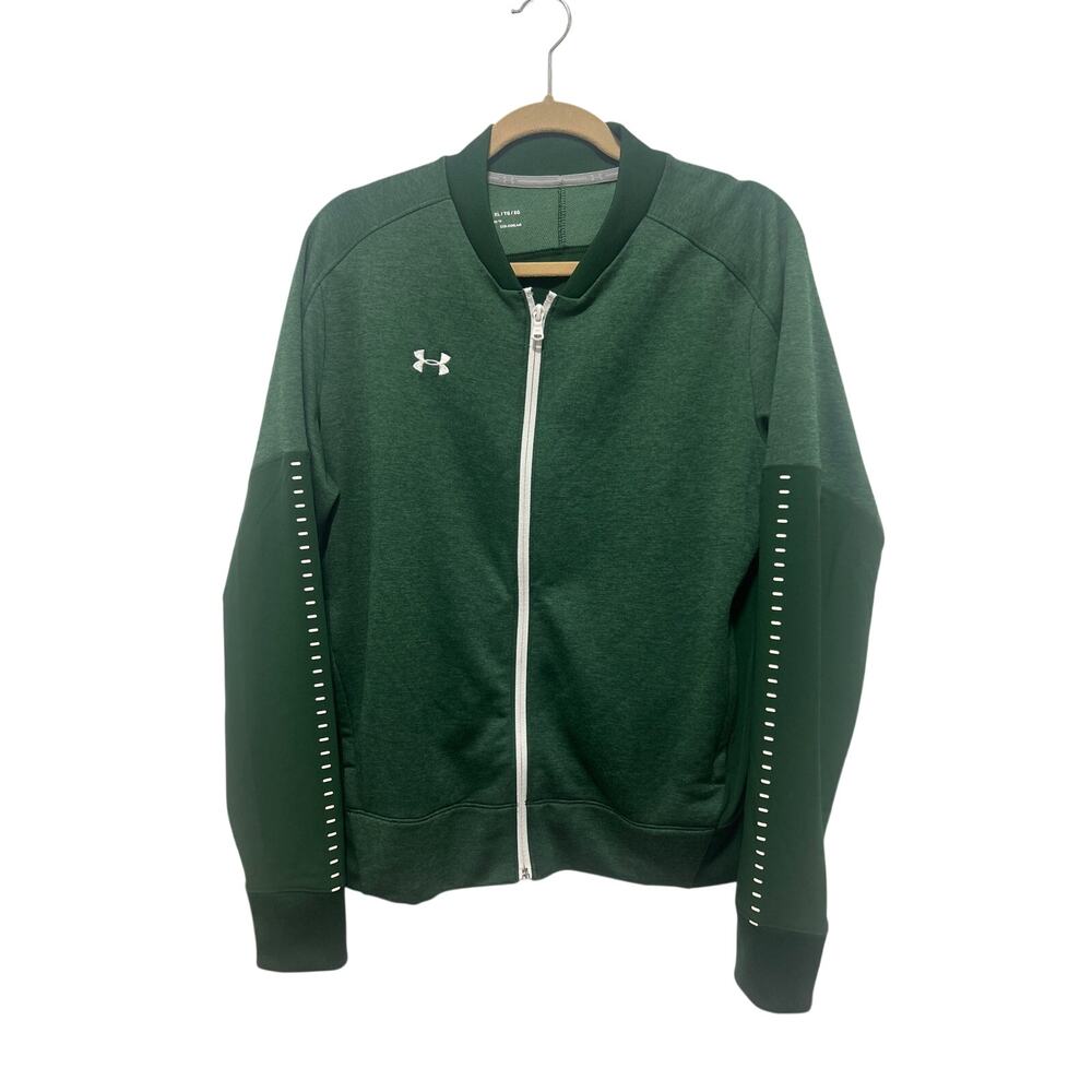 Under Armour Women's Green Workout Running Full-zip Athletic Track Jacket XL